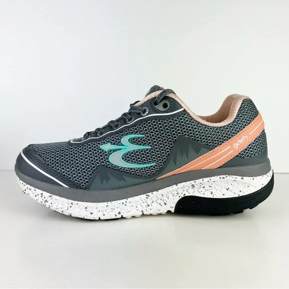 Gdefy Gravity Defyer Mighty Walk Gray Salmon Women's Athletic Shoes TB9024FGP-W - Picture 6 of 11